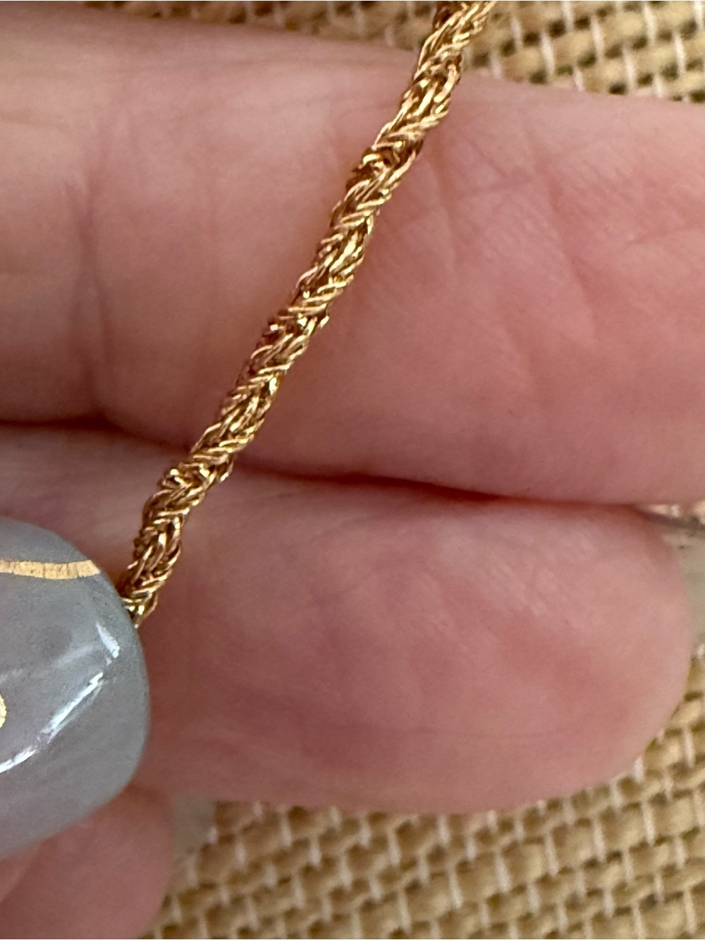 Delicate Gold Rope Chain Necklace - Picture 3 of 6
